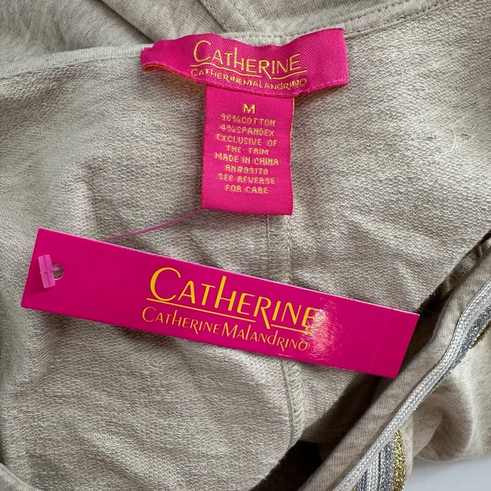 Catherine Malandrino French Terry Dress in Oatmeal Heather size Medium Cotton - Picture 8 of 10